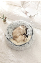 Semi-Enclosed Plush Pet Nest Bed