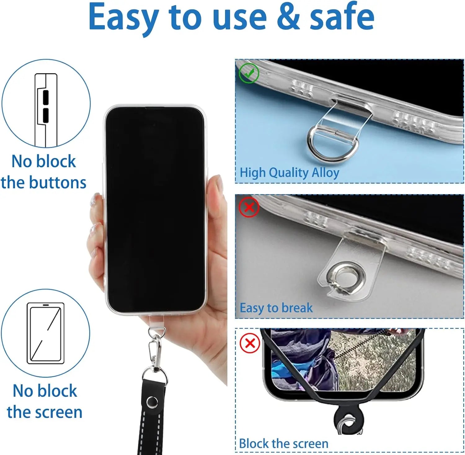 Detachable Phone Lanyard Gasket Strap