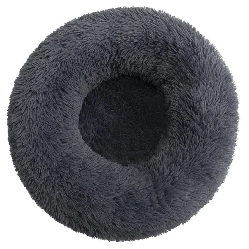 Plush Round Donut Pet Bed