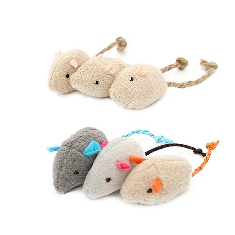 Catnip-Filled Faux Fur Mouse Toys