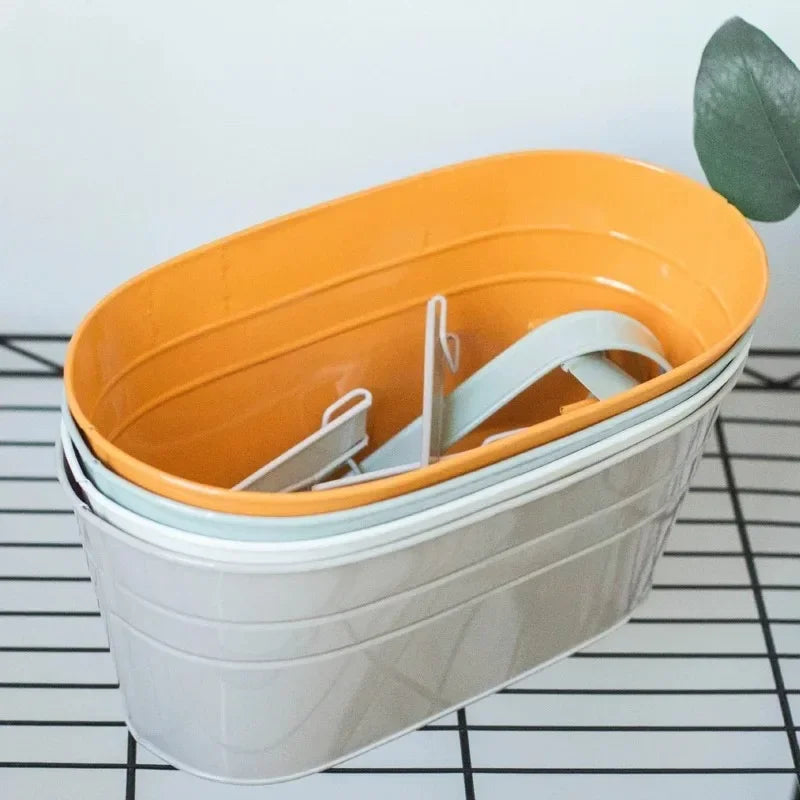 Double Hook Hanging Flower Wall Basket