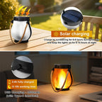 Solar Powered Hanging Flame Lantern