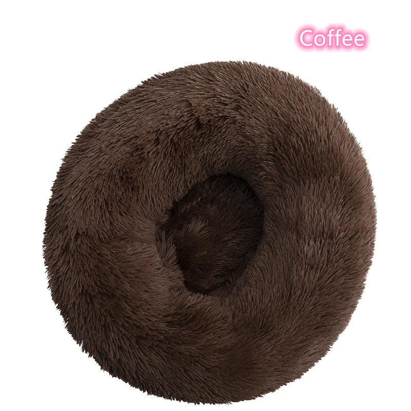 Soft Plush Donut Cat Bed