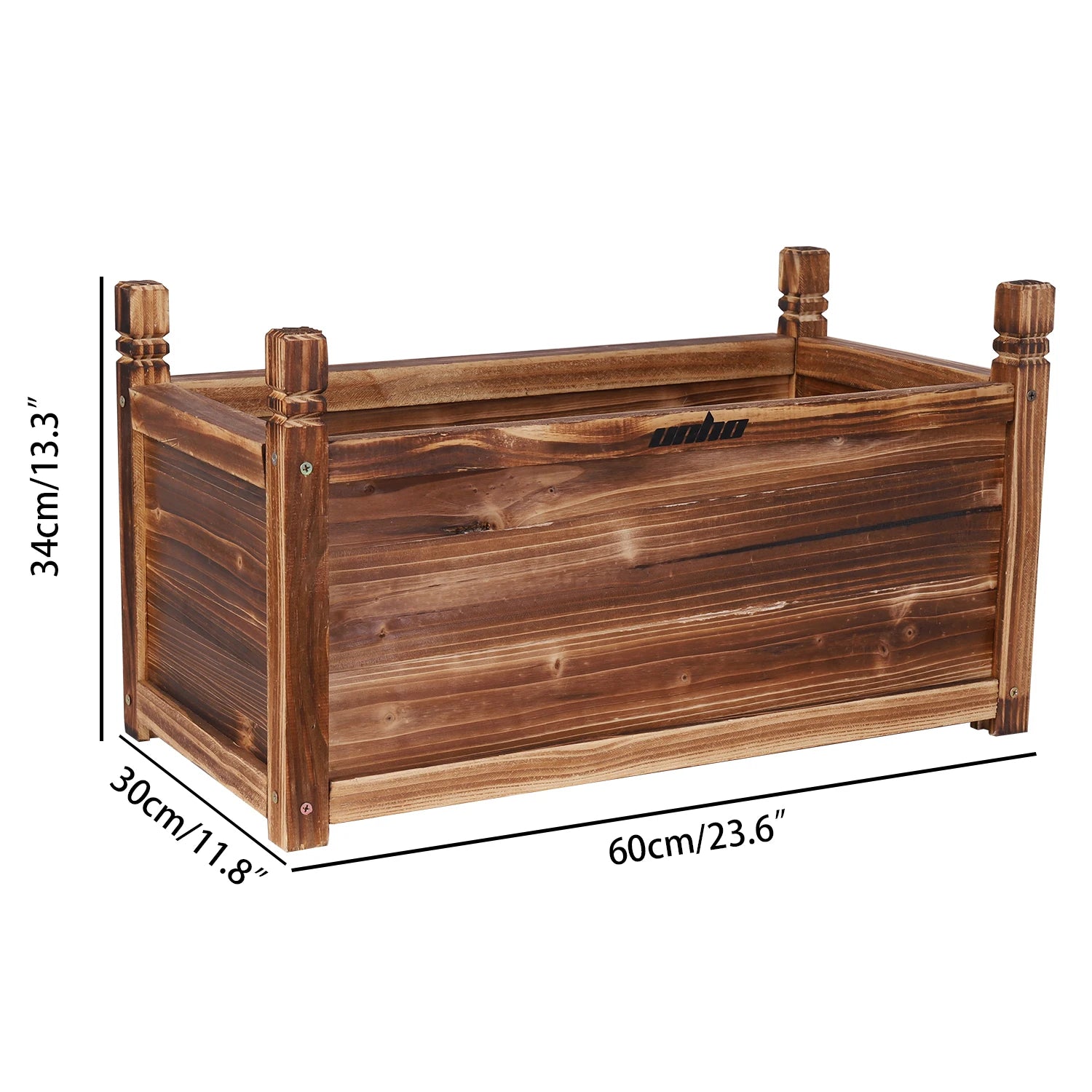 Solid Pine Wood Raised Planter Box