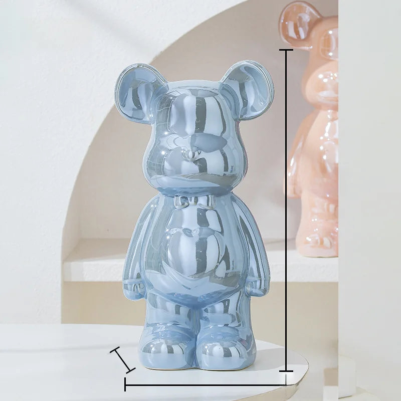 Ceramic Teddy Bear Sculpture Decor