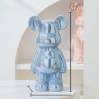 Ceramic Teddy Bear Sculpture Decor