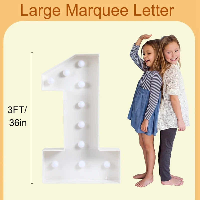 Giant Light-Up Number Balloon Box