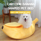 Banana-Shaped Cozy Pet Nest Bed