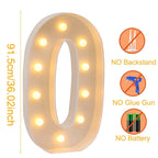 LED Light-Up Giant Number Frame