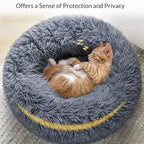 Plush Round Donut Pet Bed