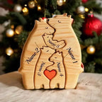 Personalized Wooden Bear Family Puzzle