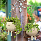 Cute Wall Hanging Face Planters